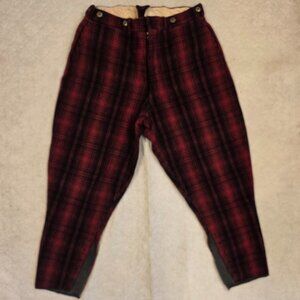 Vintage Woolrich Buffalo Plaid Wool Pants With Rare Lace Up Legs (no laces)